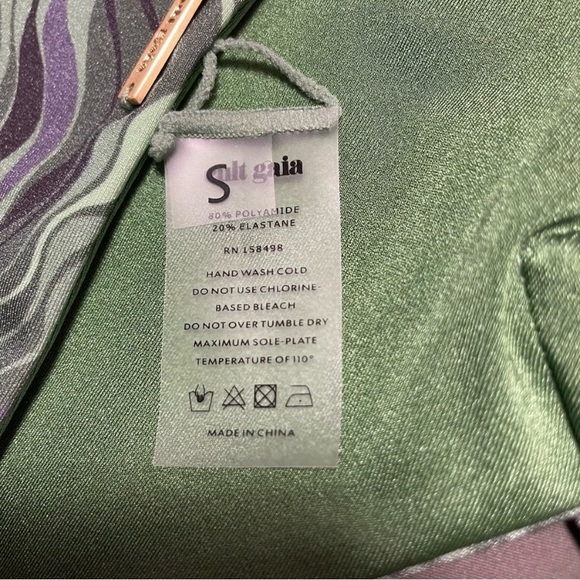 Cult Gaia Camari Cutout One Piece Swimsuit in
Saltation Basil Multi - Picture 9 of 11